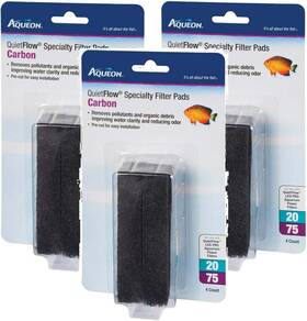 Products-supplies 313111867845 3 Pack Quietflow Carbon Specialty Filter Pads Size 20/75 4 Per Pack3