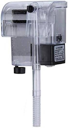 Pulaco 445057037037 Ultra Quiet Aquarium Hang On Filter 66gph 3w Small Fish Tank