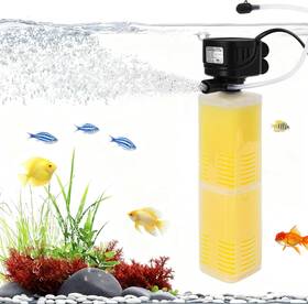 Quwykag 313051177103 Fish Tank Pump And Filtration System For 40-150 Gallon Tanks 320 Gph 4-in-1 Power