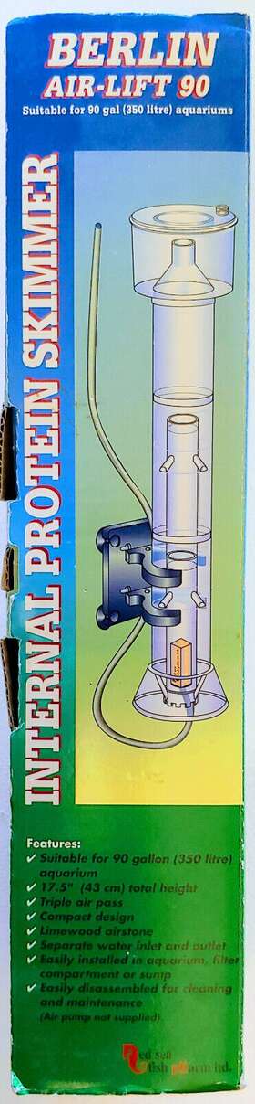 Red Sea 730773500208 Berlin Air-lift 90 Protein Skimmer Gallon / 340 Liter Aquariums New Open Box