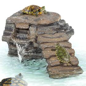 24-810-tb06n-1 Repti Zoo Reptizoo Turtle Tank Filter 120gph Basking Platform With Detac