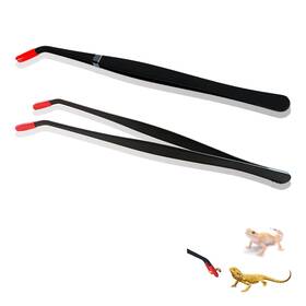 R-fc-008-2 Repticircle 2 Pcs Reptile Feeding Tongs Stainless Steel Aquarium Tweezers W