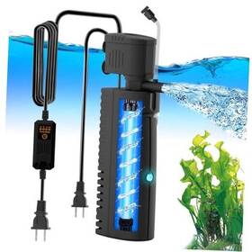 Qv-188 Rexii Aquarium Filter With U - V Light And Pre-filter Sponge Fish For 40-70 Gal Tanks