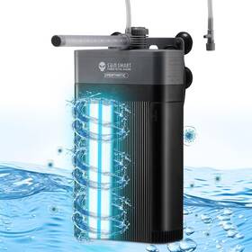 Uaf18 Sainsmart Xpertmatic Aquarium Filter 220gph Built-in 9w Clean Light Submersible Power