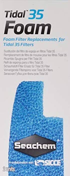 Sc06582 Seachem Tidal 35 Filter Replacement Foam 2 Pack Blue