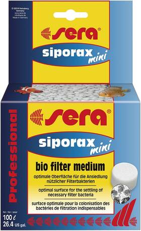 Sera 014302182007 Siporax Mini Professional 130 G 4.5 Oz. Aquarium Filter Accessories White