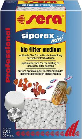 8476 Sera 426860404872 Siporax Mini Professional 270 G 9.5 Oz. Aquarium Filter Accessories