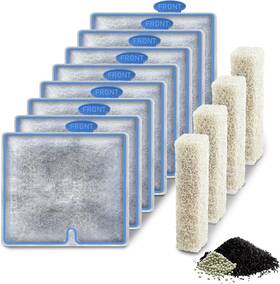 Shenzhenshiweishakejiyouxiangongsi 313054050090 8 Pack Filter Cartridge And 4 Pads For Aqueon Medium Replacement Ca