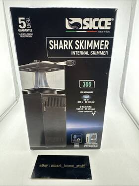 Pet-sic212 Sicce Shskm300u/pet-sic212/pet Shark Skimmer 300 Internal Filter - For Saltwater Aquarium Up To 80 Us Gal