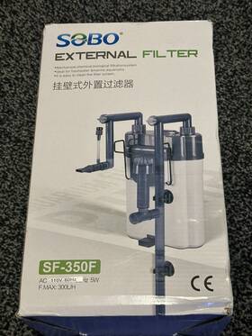 Sf-350f Sobo 925394801429 Aquarium Pump External Filter Water Filtration 300 L/h Open Box