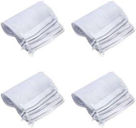 Soluter 745672231177 Aquarium Filter Bags Media Mesh With Zipper Reusable Nylon