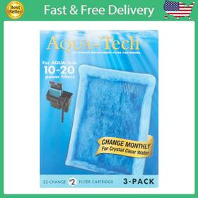 10-20g Spectrum Brands 445026926966 Aqua-tech Ez-change Aquarium Filter #2 Cartridge For Filters 3 Pack