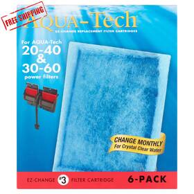 Spectrum Brands 726084926295 Aqua-tech Ez-change Replacement #3 Aquarium Filter Cartridge 6 Pack