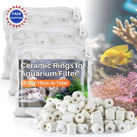 Wrm-filtermedia01 Sukh Ceramic Rings 425g Aquarium Filter Bio Balls Canister Media Replacement