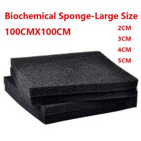 Supreme-goodsoutlet 705353055607 100x100cm Large Size Practical Biochemical Decoration Cotton Sponge Aquarium Fil