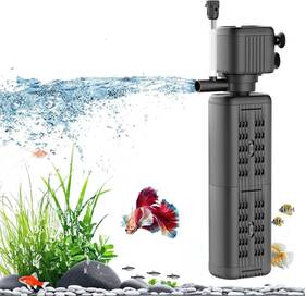 Sysenciaga 445048914972 40-150 Gallon Internal Aquarium Filter 4-in-1 Submersible Power Fish Tank Filte