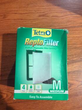 T Tra 046798784616 Tetra Repto Filter 4 Pack Medium New Open Box