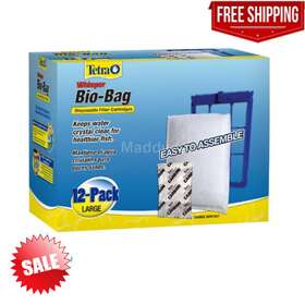 2082 T Tra Tetra Whisper Bio-bag Disposable Filter Cartridges Unassembled Large 12 Pack New