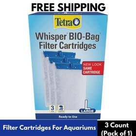 T Tra 313020082032 Tetra Whisper Bio-bag Large Filter Cartridges For Aquariums -3 Count Pack Of 1