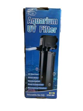 Tararium 696566640868 Aquarium Filter U-v For 20-75 Gallon 200gph Fish Tank With 5w