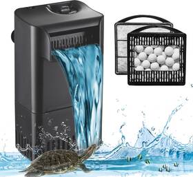 Tararium 6973937720210 222gph 10w Turtle Tank Filter Aquarium Power Adjustable 10-40 Gal. Sma