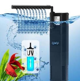 Hj-611b-uv Tararium 5-in-1 Internal Aquarium Fish Tank Uv Sterilizers Filter Submersible Water Pump