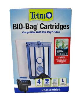 Tetra 046798410041 Stay Clean Bio-bag Aquarium Filters Large 4 Pack Unassembled New In Box
