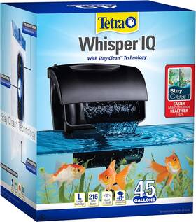 Tetra 313094123112 Whisper Iq Power Filter 45 Gallons 215 Gph With Stay Clean Technology