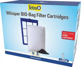 Tetra 629722575834 Whisper Bio-bag Unassembled Filter Cartridges For Aquariums Large 12count