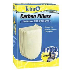 Ex70 Tetra 802699472775 Carbon Filters Large 4 Pk Fits Whisper Ex30 Ex45 Cartridge Lg Filter