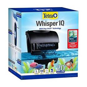 Tetra B01nc2p7bm Whisper Iq 20 Gallon Power Filter Quiet Aquarium Filtration Self-priming
