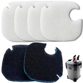 Am00106-wt Teurwone Canister Filter Pads Compatible With Amosijoy 172/225/265gph Aquarium Externa