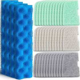 Threlaco 445051253228 40 Pcs Replacement Filter Media Kit Compatible With Fluval 406/407 Aquarium Filt