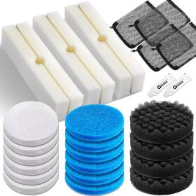 Threlaco 744110826760 28 Pcsfilter Media Replacement Set Compatible With Fluval Fx2 Fx4 Fx5 Fx6 Inclu