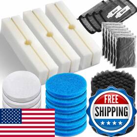 Threlaco B0fdg3p652 17 Pcs Filter Media Replacement Set Compatible Fluval Fx4 Fx5 Fx6