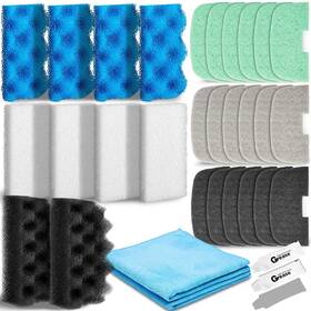 Jyd-threlaco-2606 Threlaco 32 Pcs Aquarium Replacement Kit For Fluval 106 107 Filter Media And Towels