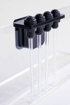 Tl Reefs 600150910312 Tube Holder For 1/4 In Od Tubing Black Acrylic 3/4 Thick