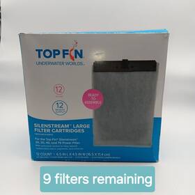 5262257 Top Fin Silenstream Large Filter Cartridges - 9 Count 20/30/40/75 Power