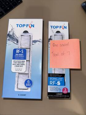 5282042 Top Fin Topfin Rf-s Retreat Filter Cartridge 6 Pack New Sealed Plus 1 Extra Total Of 7