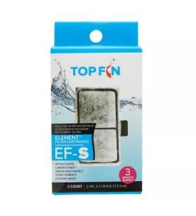 5300983 Top Fin Ef-s Small Element Filter Cartridges 3 Count Contains Activated Carbon