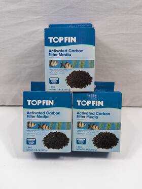 Top Fin 737257699342 Activated Carbon Water Filter Media Aquarium Charcoal Bulk Lot Of 3