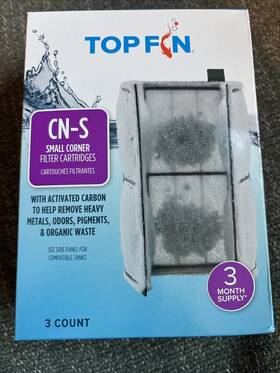 Top Fin 737257938281 Brand New Topfin Cn-s 3 Corner Filter - Month Supply