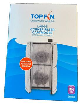 Top Fin 737257938311 Cn-l Large Corner Filter Cartridges 3 Count New