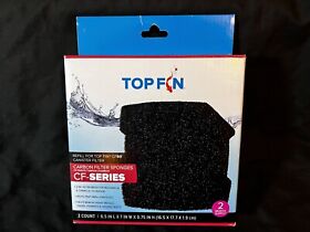 Top Fin Carbon Filter Sponges Cf-series Brand New Fast Shipping Aquarium