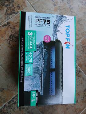 Tf-18-154307 Top Fin Silenstream Pf75 Power Filter 3 Stage Aquarium Hob Hang On