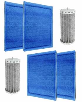 Xj6filtersxjszgl04 Ulzozn 2pcs Aquarium Fish Tank Filters With 4pcs Rite-size C Cartridge Fit For Mar Inch