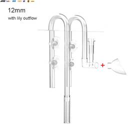 Usa-viralfinds 445001263277 Aquapro Inflow Outflow Inlet Outlet Skimmer Plastic Fish Tank Accessories Plant