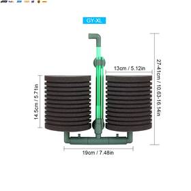 Usa-viralfinds 445030488450 Aquarium Double Head Sponge Filter Accessories Purifying Water Quality