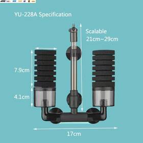 Usa-viralfinds 445042091020 New Aquarium Filter For Fish Tank Air Pump Skimmer Biochemical Sponge F