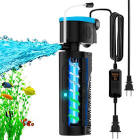 Kv288 Vcraze V056a Aquarium Filter U-v Fish For 60-150 Gallon Tanks Blue Black